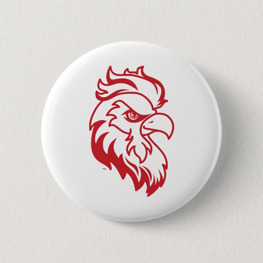 Badge Rond 5 Cm Jacksonville State University Gamecocks Red Eagle (Devant)
