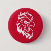 Badge Rond 5 Cm Jacksonville State University Gamecocks Red Eagle (Devant)