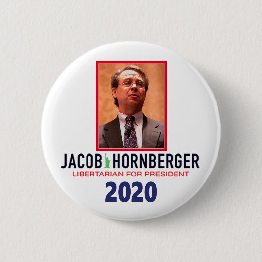 Badge Rond 5 Cm Jacob Hornberger Libertarian à la présidence 2020 (Devant)