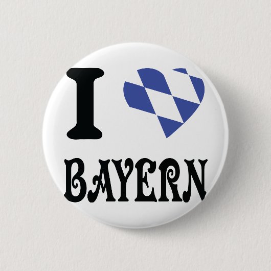 Badge Rond 5 Cm J'adore Bayern (Devant)