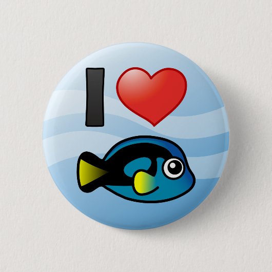 Badge Rond 5 Cm J'adore Blue Tang (Devant)
