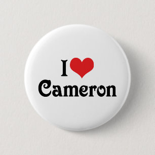 Badge Rond 5 Cm J'adore Cameron