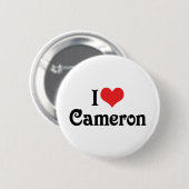 Badge Rond 5 Cm J'adore Cameron (Devant & derrière)