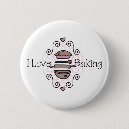 Badge Rond 5 Cm J'adore cuisiner (Devant)