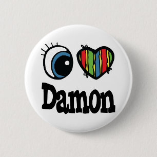 Badge Rond 5 Cm J'adore Damon