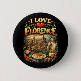 Badge Rond 5 Cm J'adore Florence