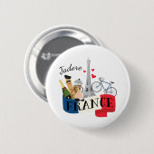 Badge Rond 5 Cm Jadore France (Devant & derrière)