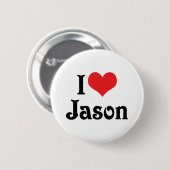 Badge Rond 5 Cm J'adore Jason (Devant & derrière)