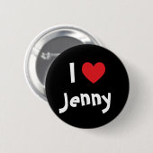 Badge Rond 5 Cm J'adore Jenny (Devant & derrière)