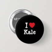 Badge Rond 5 Cm J'adore Kale heart T-Shirt (Devant & derrière)