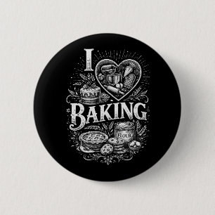Badge Rond 5 Cm J'adore la pâtisserie
