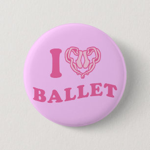 Badge Rond 5 Cm J'adore le ballet