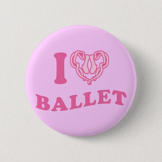 Badge Rond 5 Cm J'adore le ballet (Devant)