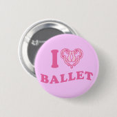 Badge Rond 5 Cm J'adore le ballet (Devant & derrière)