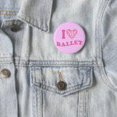 Badge Rond 5 Cm J'adore le ballet (En situation)
