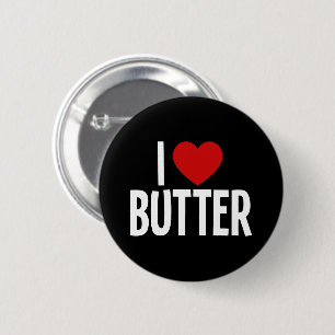 Badge Rond 5 Cm J'adore le Beurre • J'aime le Beurre Bouton Rond