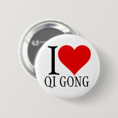Badge Rond 5 Cm J'adore le bouton qi gong (Devant & derrière)