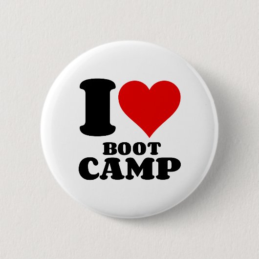 BADGE ROND 5 CM J'ADORE LE CAMP DE BOOT (Devant)