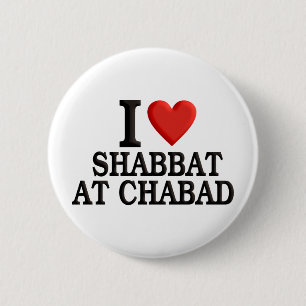 Badge Rond 5 Cm J'adore le Chabbat à Chabad