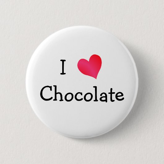 Badge Rond 5 Cm J'adore le chocolat (Devant)