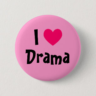 Badge Rond 5 Cm J'adore le Drame