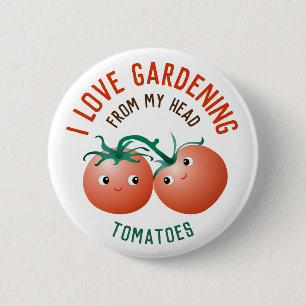 Badge Rond 5 Cm J'adore le jardinage de la tête aux pieds