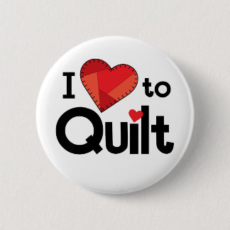 Badge Rond 5 Cm J'adore le Patchwork - Joli Bouton
