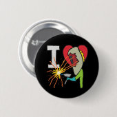 Badge Rond 5 Cm J'adore le soudage (Devant & derrière)