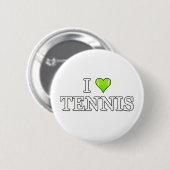 Badge Rond 5 Cm J'adore le tennis (Devant & derrière)