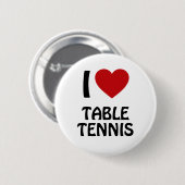 Badge Rond 5 Cm J'adore le tennis de table (Devant & derrière)