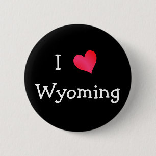 Badge Rond 5 Cm J'adore le Wyoming