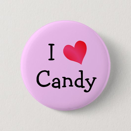 Badge Rond 5 Cm J'adore les bonbons (Devant)