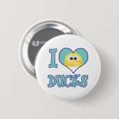 Badge Rond 5 Cm J'adore les canards (Devant & derrière)