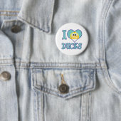 Badge Rond 5 Cm J'adore les canards (En situation)