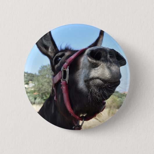 Badge Rond 5 Cm J'adore les Donkeys ! (Devant)