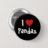 Badge Rond 5 Cm J'adore les pandas (Devant & derrière)