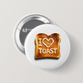 Badge Rond 5 Cm J'adore les toasts (Devant & derrière)