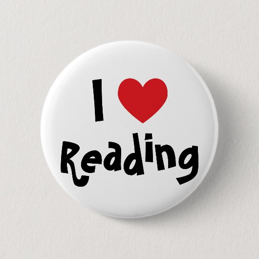 Badge Rond 5 Cm J'adore lire (Devant)