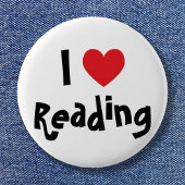 Badge Rond 5 Cm J'adore lire