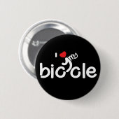 Badge Rond 5 Cm J'adore ma typographie de vélo (Devant & derrière)