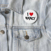Badge Rond 5 Cm J'adore Nancy) (En situation)