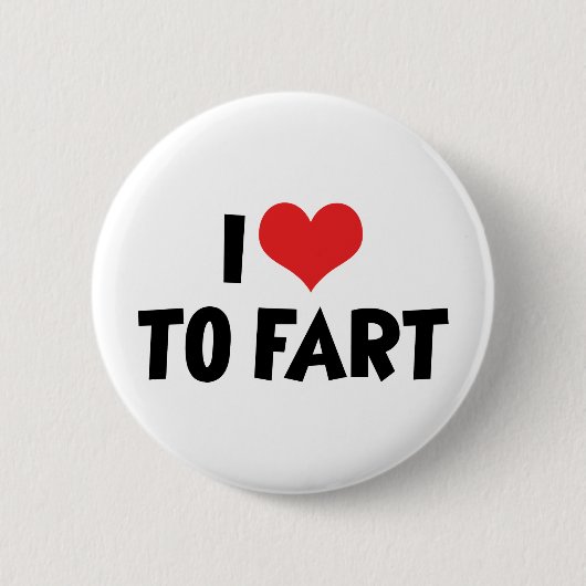 Badge Rond 5 Cm J'adore péter du cœur (Devant)