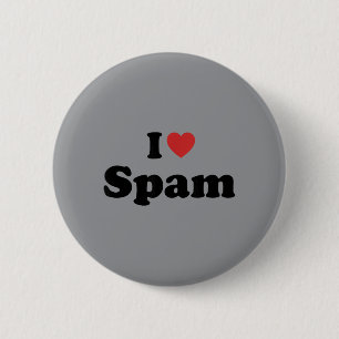 Badge Rond 5 Cm J'adore Spam Humour Drôle Rétro