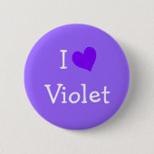 Badge Rond 5 Cm J'adore Violet (Devant)