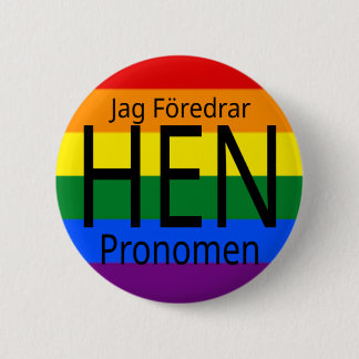 Badge Rond 5 Cm Jag föredrar hen pronomen pride - knapp