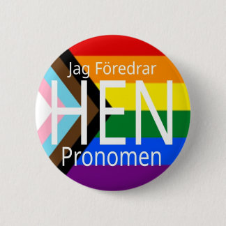 Badge Rond 5 Cm Jag föredrar hen pronomen progression fierté - kna