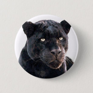 Badge Rond 5 Cm Jaguar noir