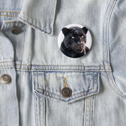 Badge Rond 5 Cm Jaguar noir (En situation)