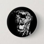 Badge Rond 5 Cm Jaguar - Panthère noire (Devant)