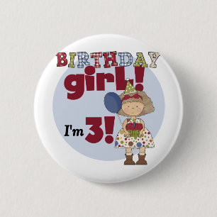 Badge Rond 5 Cm J'ai 3 Tshirts et cadeaux pour filles d'anniversai